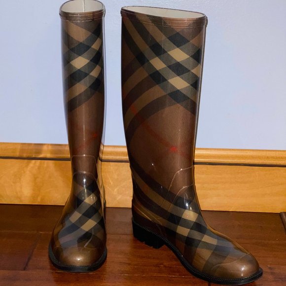Burberry Rain Boots - Coverdale Check - Picture 2 of 5